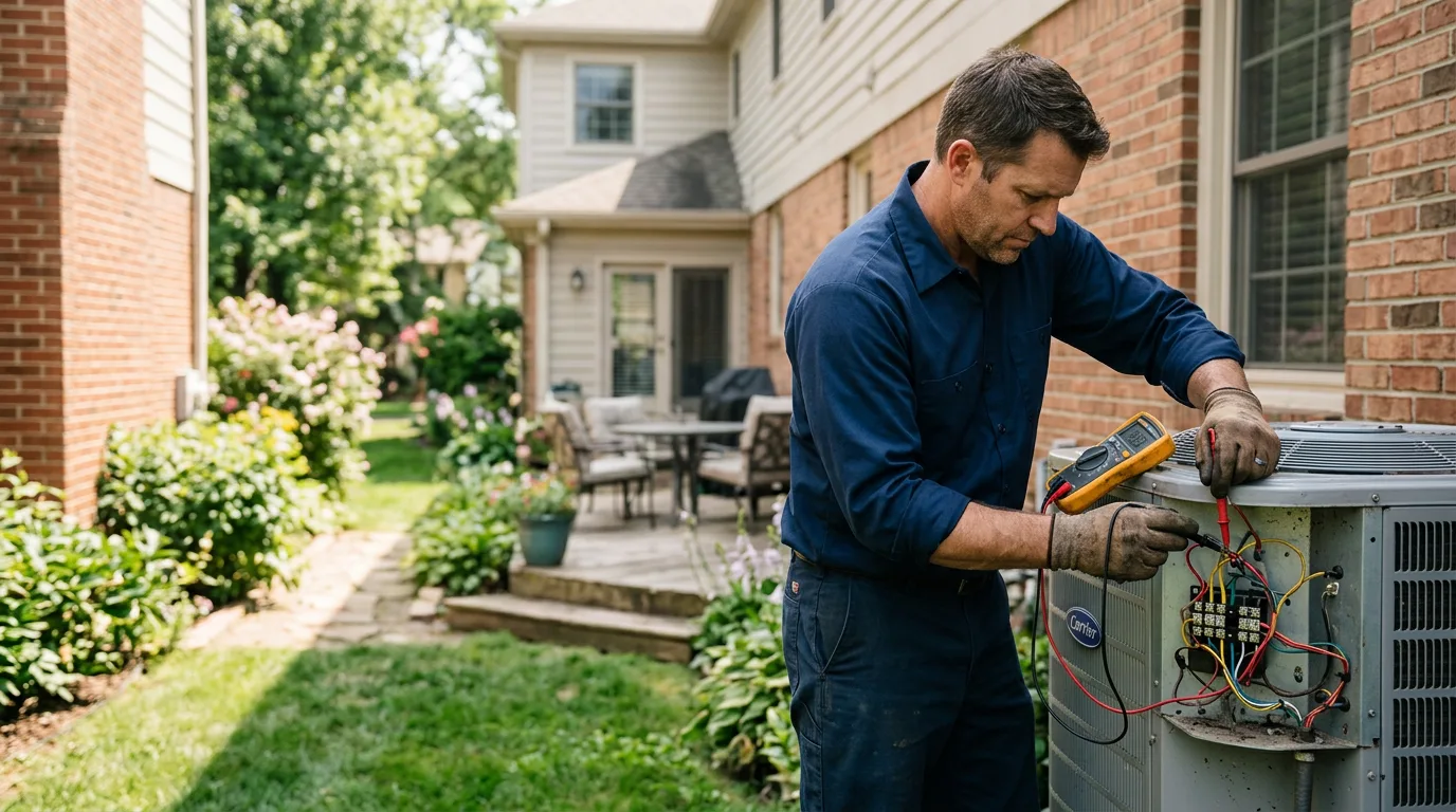 HVAC technician working near Antlers, OK